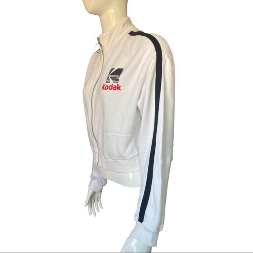 H&M DIVIDED KODAK White Zip Up Cropped Sweater - Picture 4 of 6